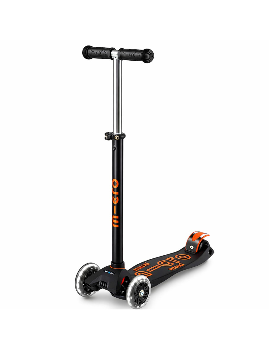 Hulajnoga Maxi Micro Deluxe Black/Orange LED