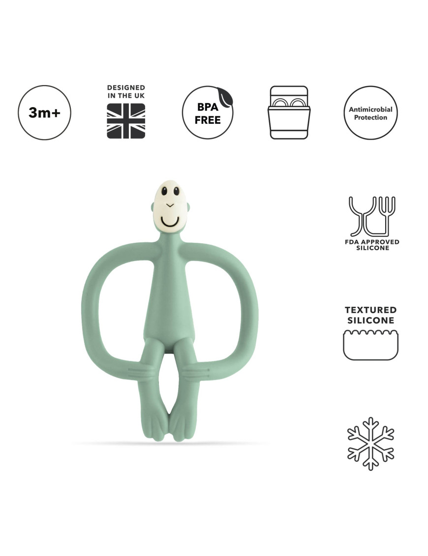 Matchstick Monkey Gryzak kojący ze szczoteczką Małpka - miętowy