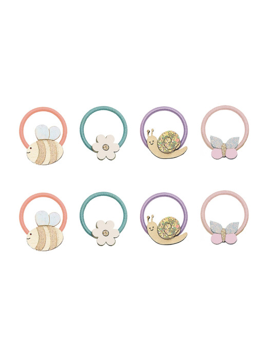 Gumki do włosów dla dzieci owady i kwiatki – Mini beast ponies 8 szt.