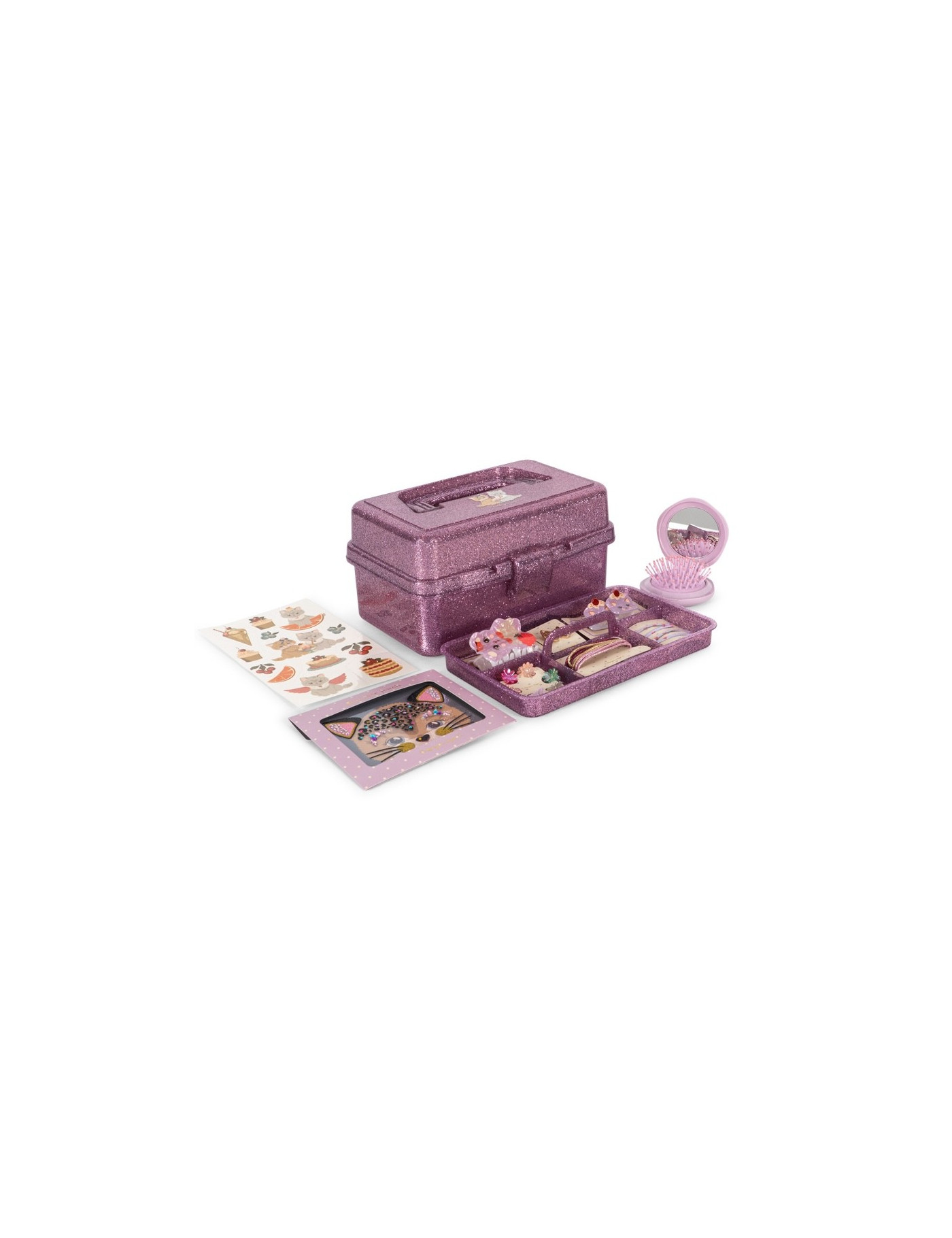 Walizka z akcesoriami do stylizacji dla dzieci – Glam Me Up Amour Pink Konges Slojd Walizka z akcesoriami do stylizacji dla dzieci – Glam Me Up Amour Pink Konges Slojd