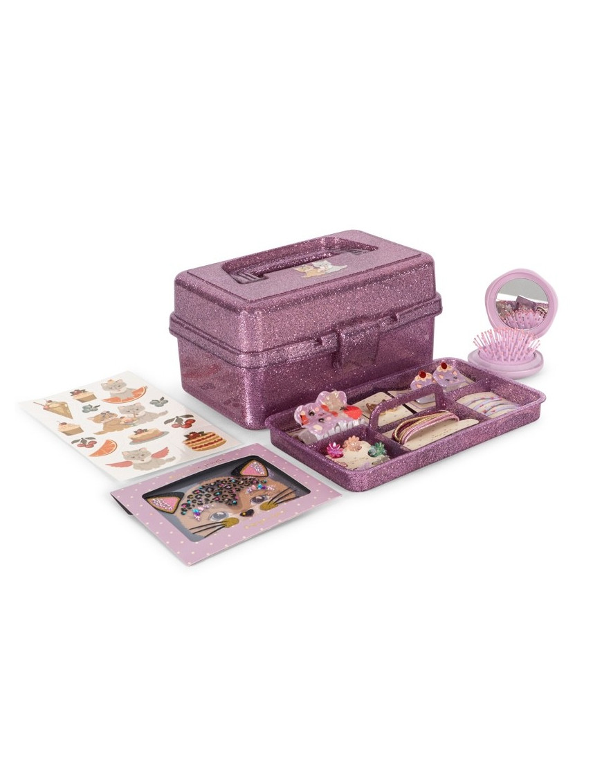 Walizka z akcesoriami do stylizacji dla dzieci – Glam Me Up Amour Pink Konges Slojd Walizka z akcesoriami do stylizacji dla dzieci – Glam Me Up Amour Pink Konges Slojd