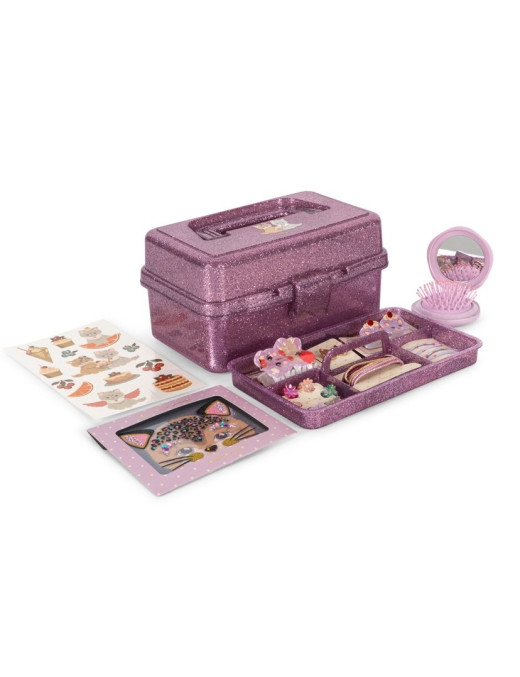 Walizka z akcesoriami do stylizacji dla dzieci – Glam Me Up Amour Pink Konges Slojd