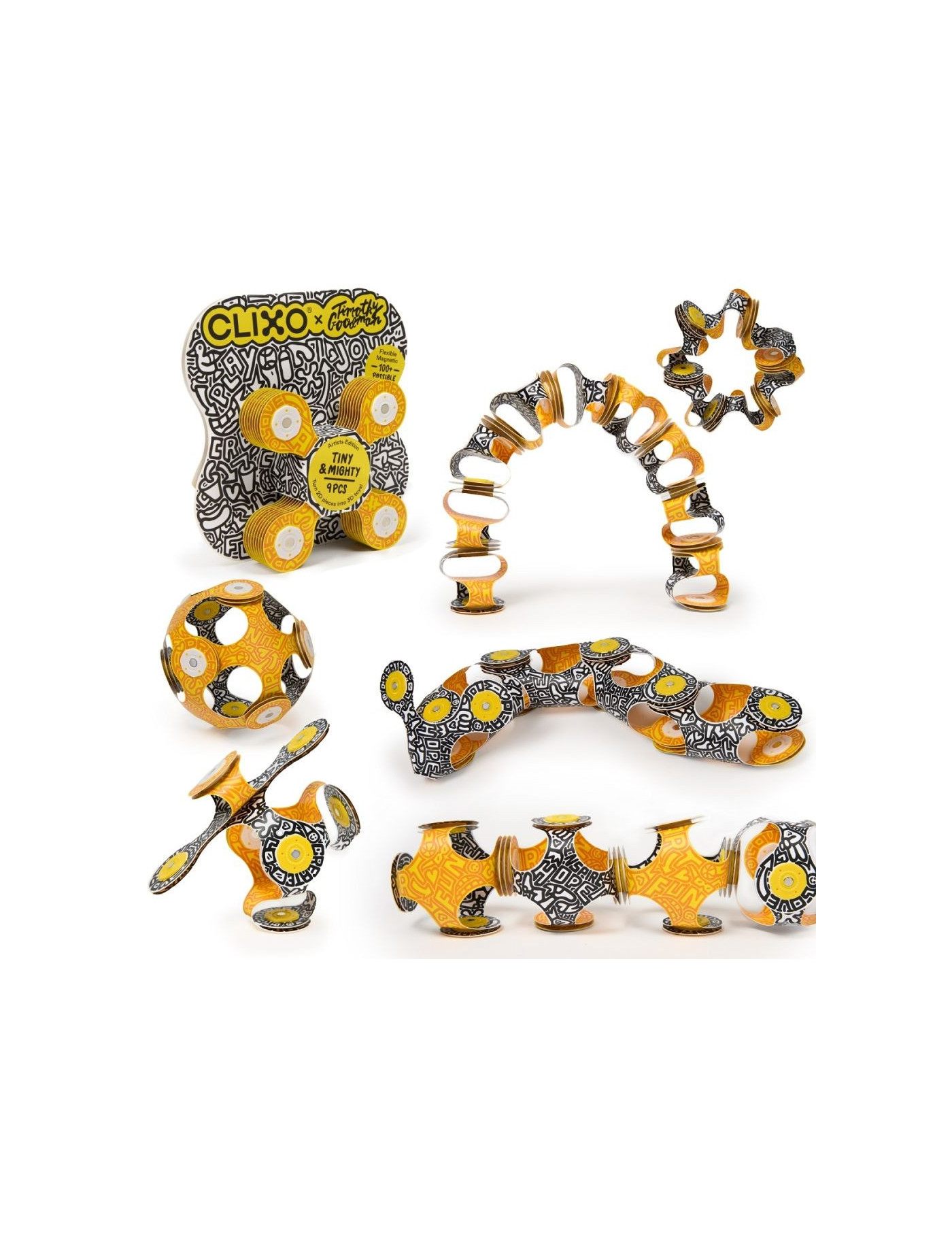 Klocki magnetyczne CLIXO MOTYW ARTYSTYCZNY TINY&MIGHTY