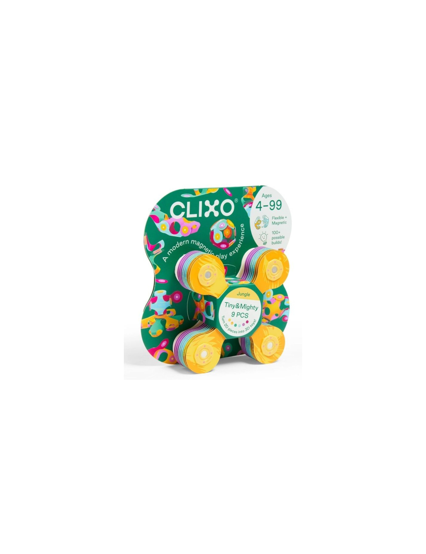 CLIXO Tiny & Mighty, zestaw klocków magnetycznych Dżungla
