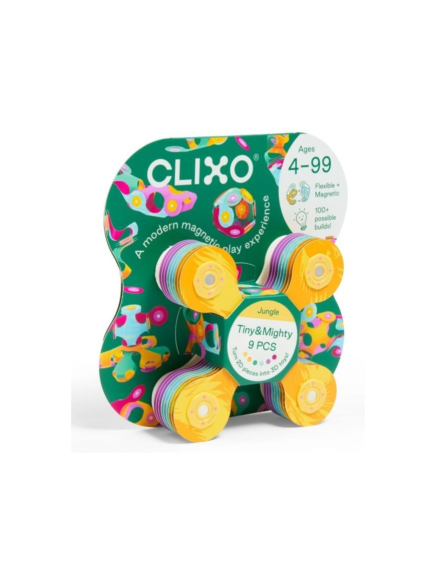 CLIXO Tiny & Mighty, zestaw klocków magnetycznych Dżungla