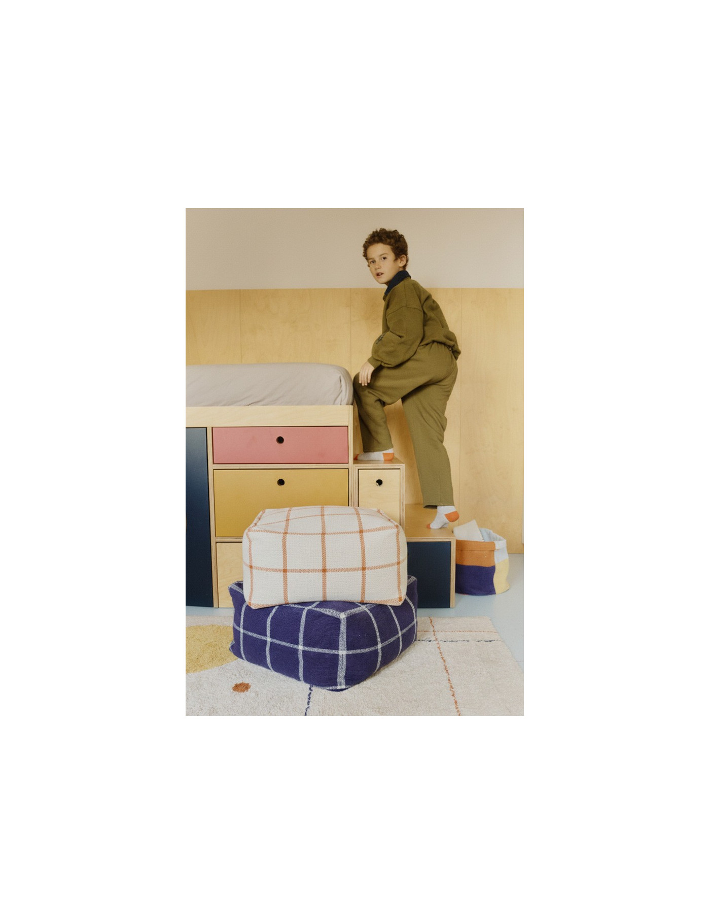 Pufa Geo Block Navy Blue Lorena Canals