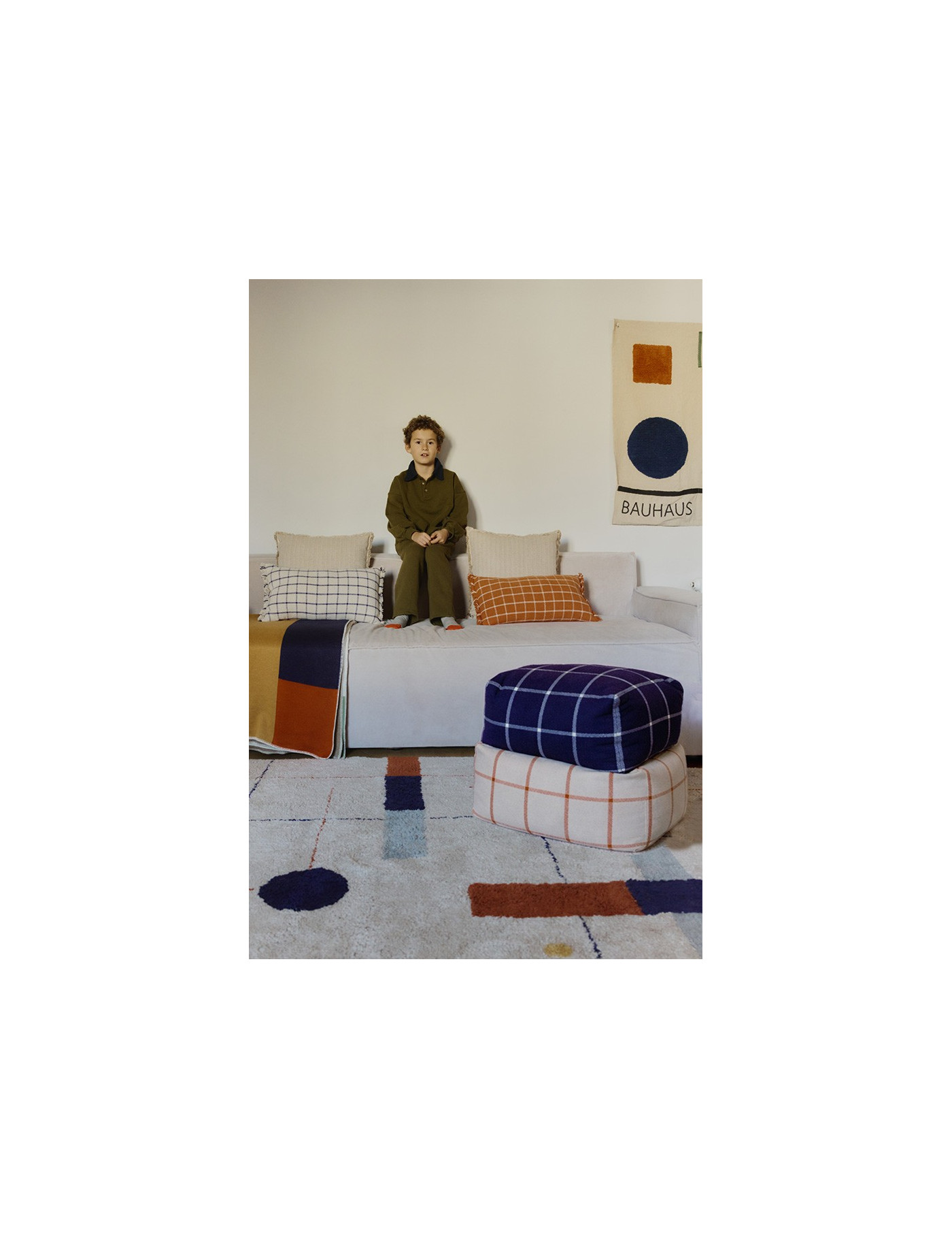 Pufa Geo Block Navy Blue Lorena Canals