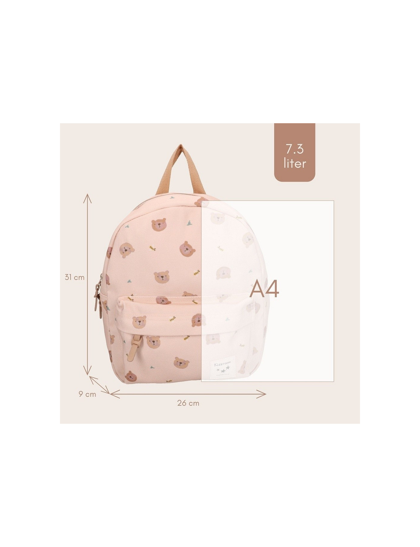 Plecak dla dzieci Little Story Beige KIDZROOM