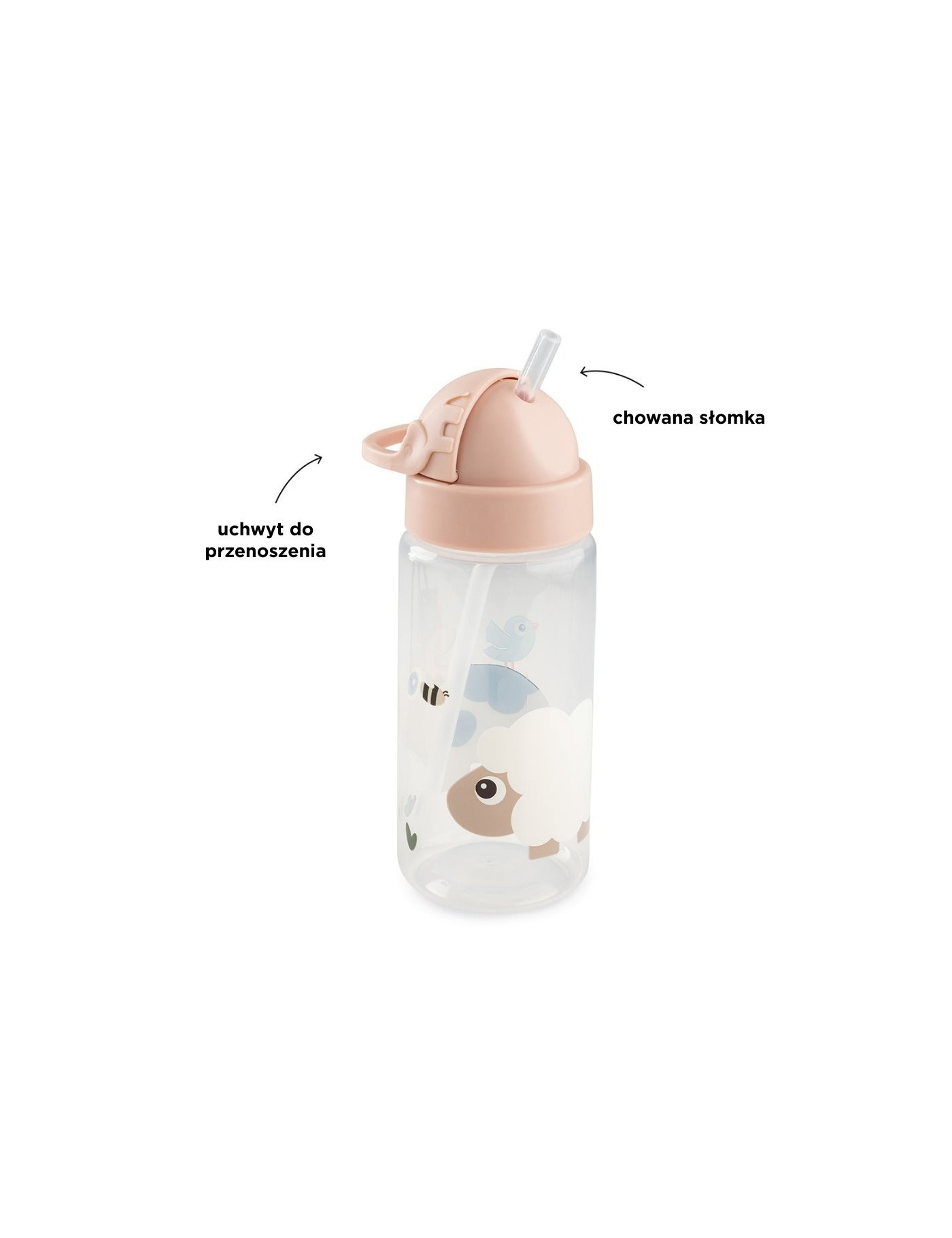 Done by Deer Bidon dla dziecka 350 ml Tiny Farm Powder Done by Deer Bidon dla dziecka 350 ml Tiny Farm Powder