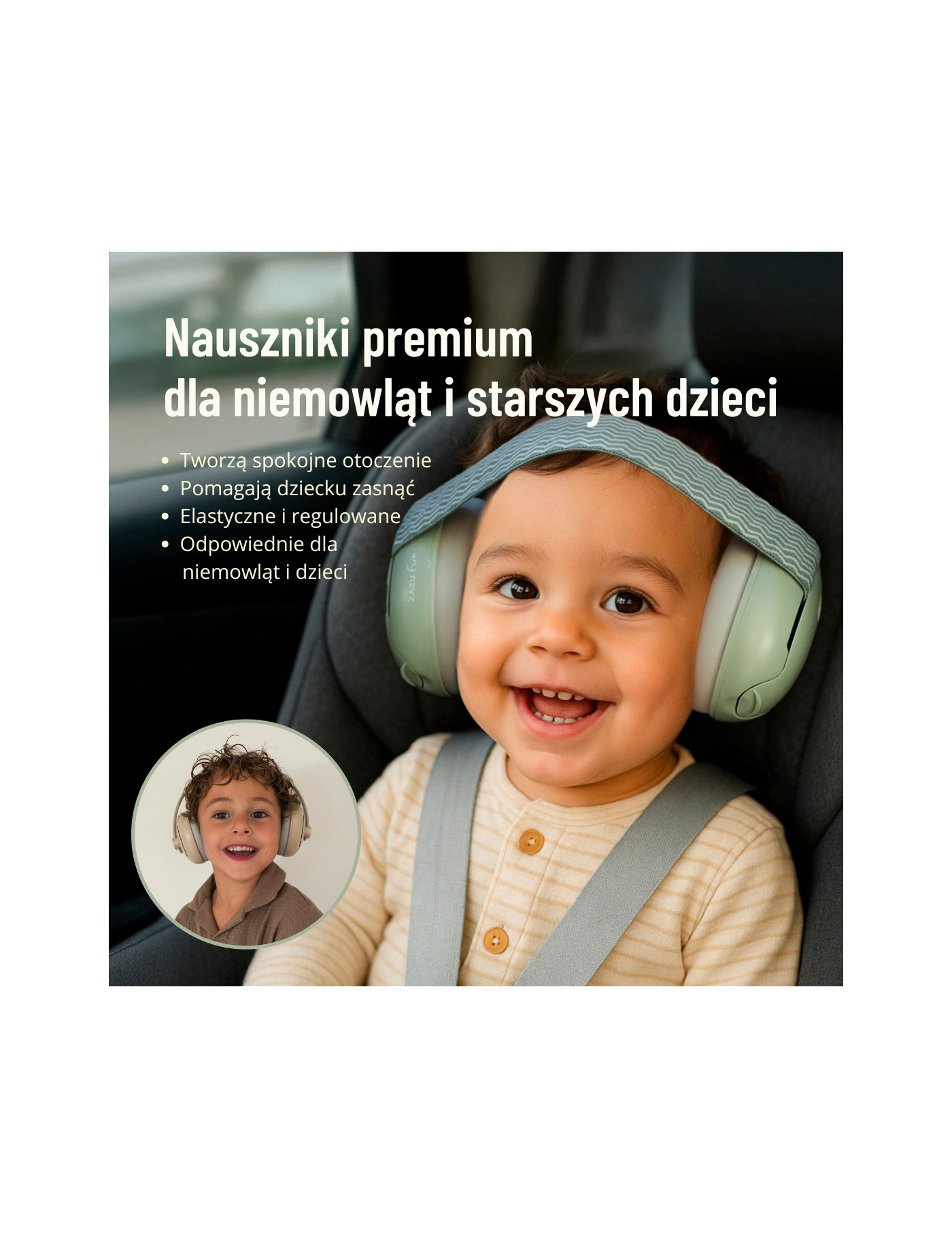 ZAZU sluchawki wygluszajce BEIGE