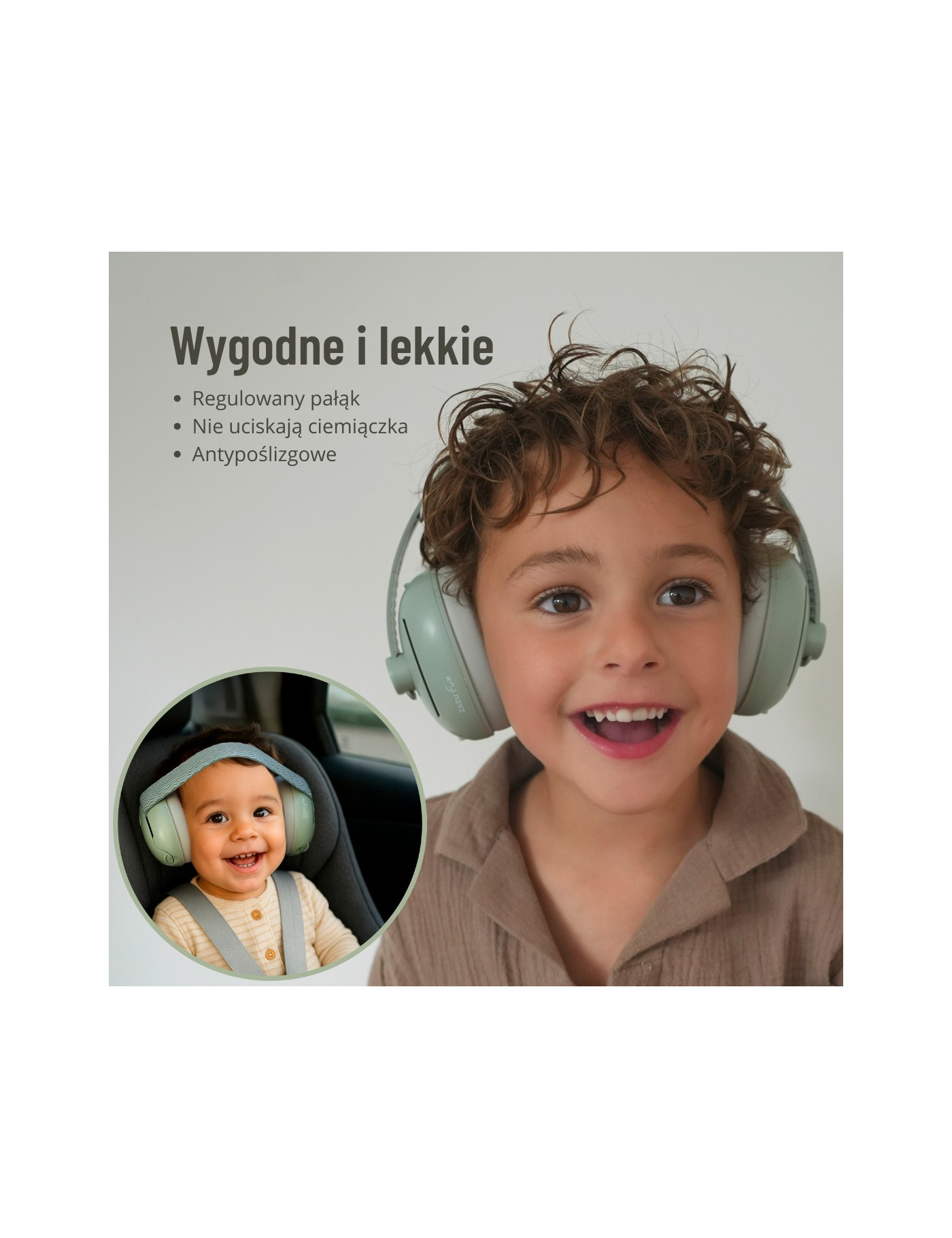 ZAZU sluchawki wygluszajce BEIGE