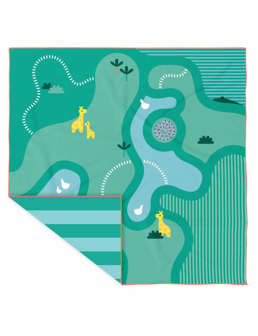 QUUT Dwustronny ręcznik plażowy PlayTowels XL (180 x 180cm) Safari