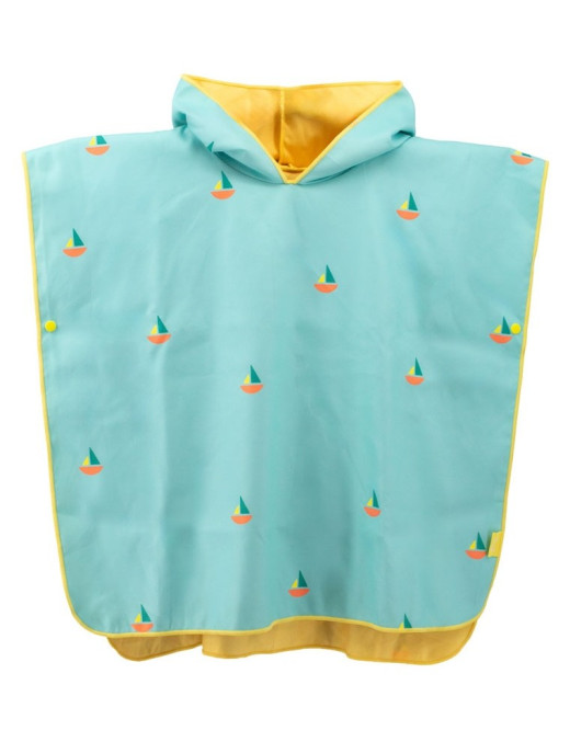 QUUT Dwustronne poncho kąpielowe dla dzieci Banana Blue