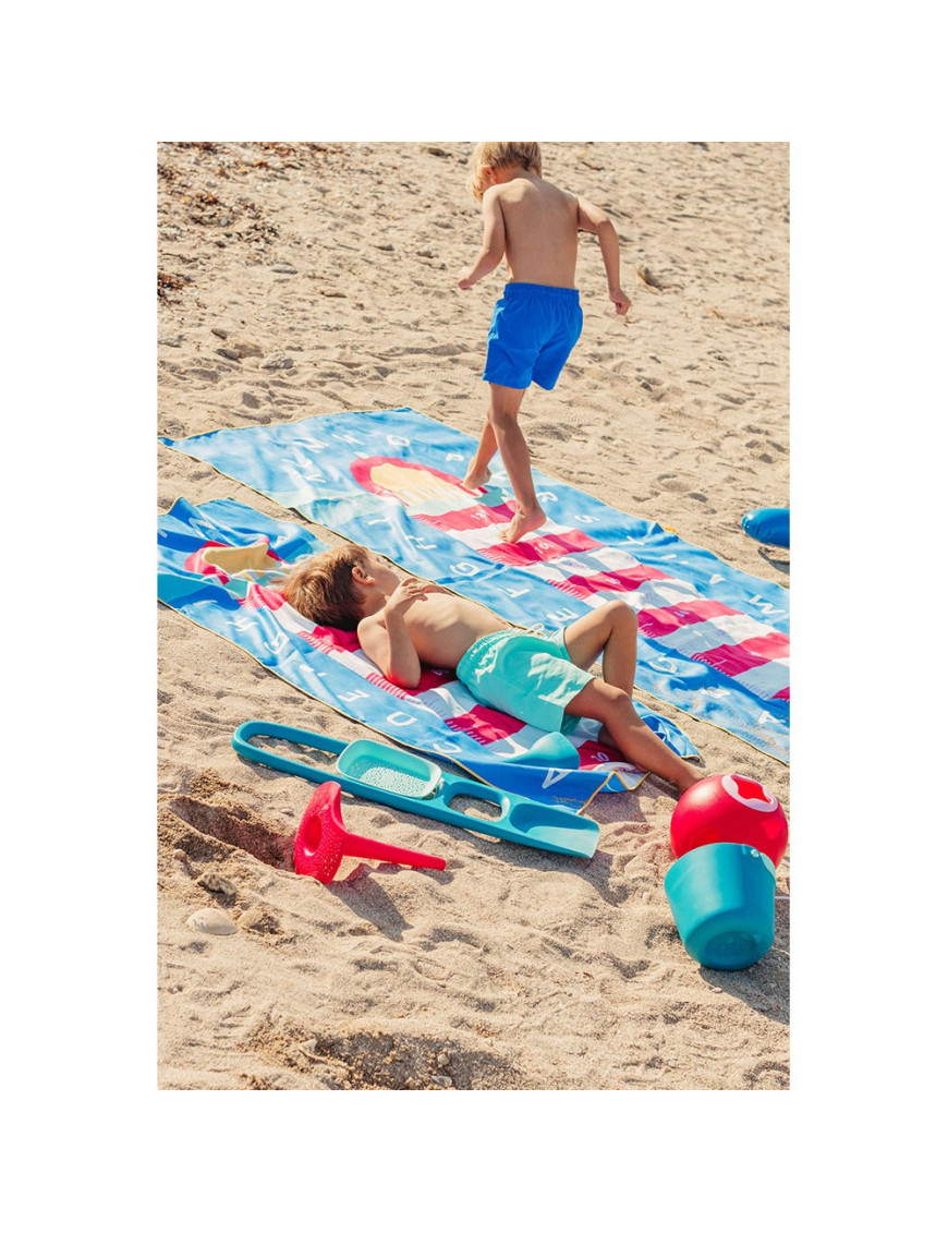 QUUT Dwustronny ręcznik plażowy PlayTowels M (140 x 70cm) Lighthouse Blue QUUT Dwustronny ręcznik plażowy PlayTowels M (140 x 70cm) Lighthouse Blue