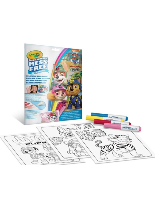 Crayola Kolorowanka dla dzieci i 4 niebrudzące magiczne flamastry Color Wonder Mess Free Psi Patrol 3+