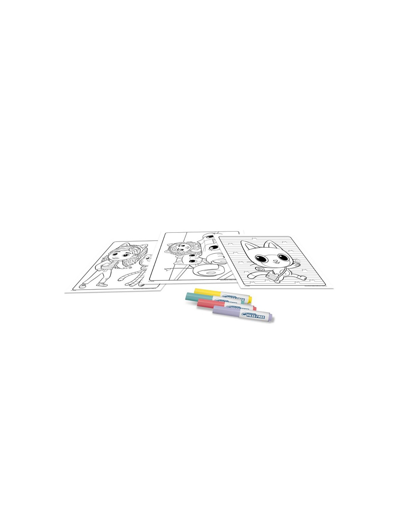 Crayola Kolorowanka dla dzieci i 4 niebrudzące magiczne flamastry Color Wonder Mess Free Koci Domek Gabi 3+ Crayola Kolorowanka dla dzieci i 4 niebrudzące magiczne flamastry Color Wonder Mess Free Koci Domek Gabi 3+