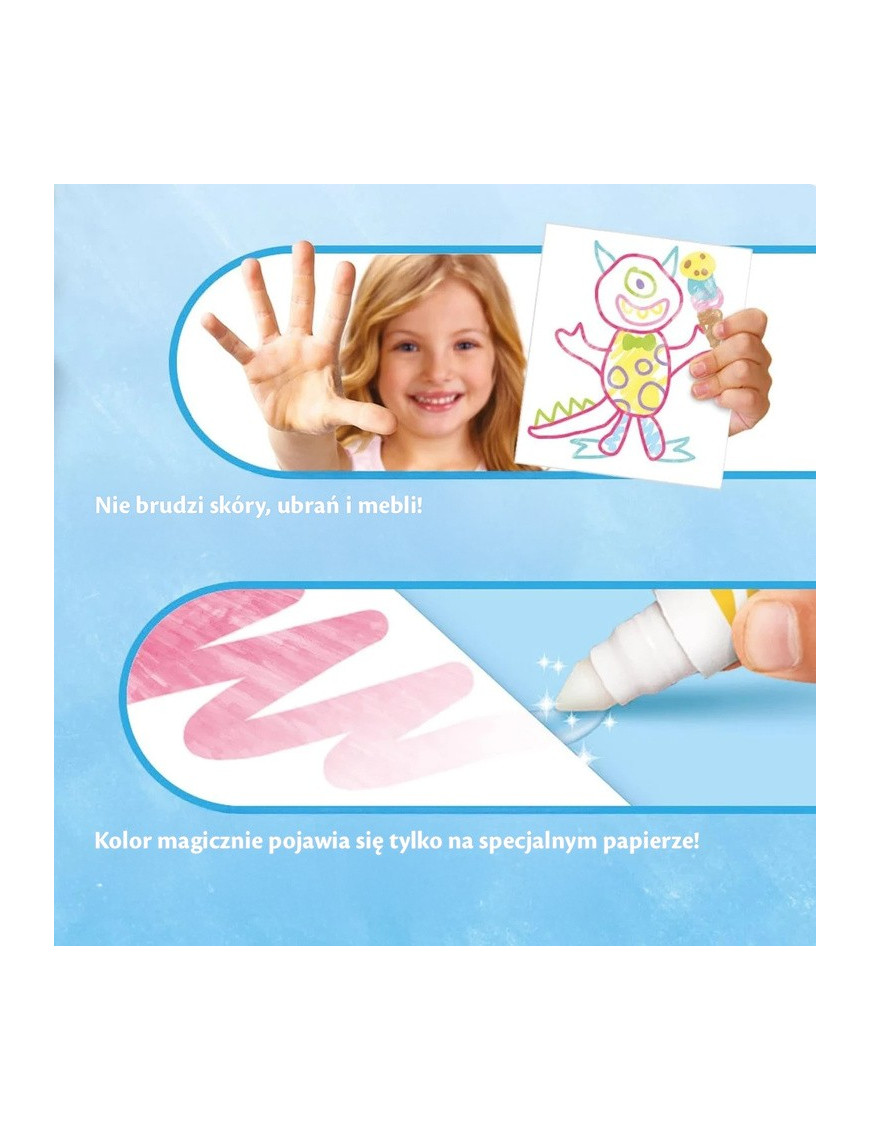 Crayola Kolorowanka dla dzieci i 4 niebrudzące magiczne flamastry Color Wonder Mess Free Kraina Lodu 3+