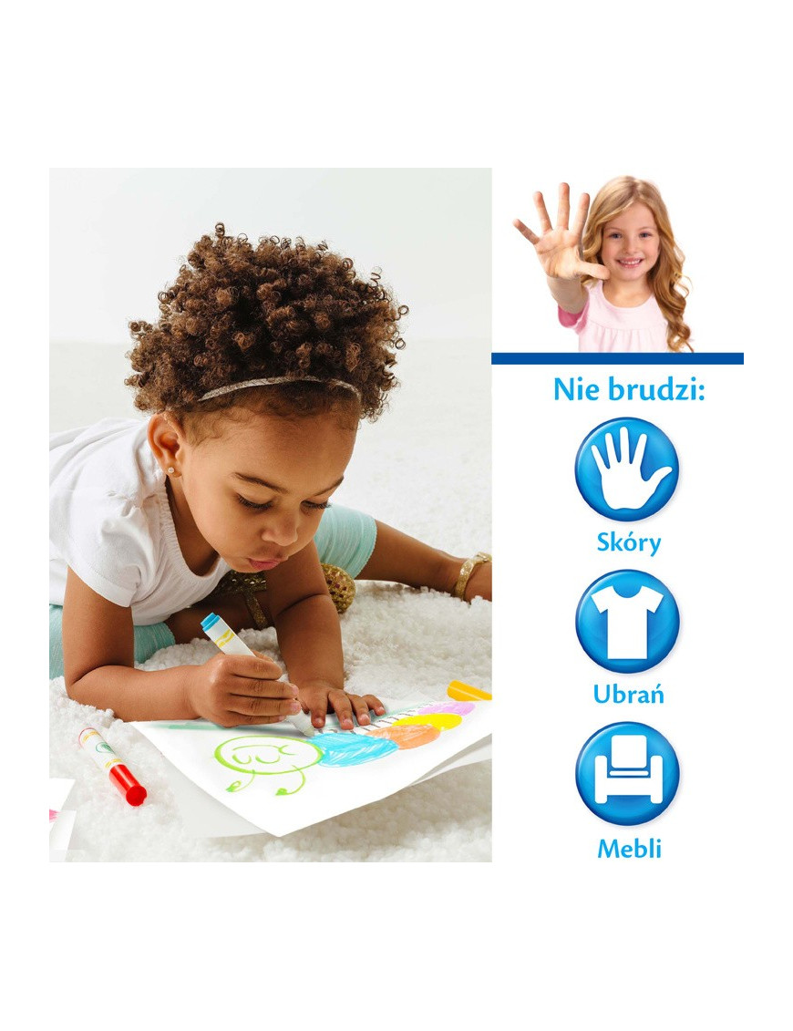 Crayola Kolorowanka dla dzieci i 4 niebrudzące magiczne flamastry Color Wonder Mess Free Kraina Lodu 3+