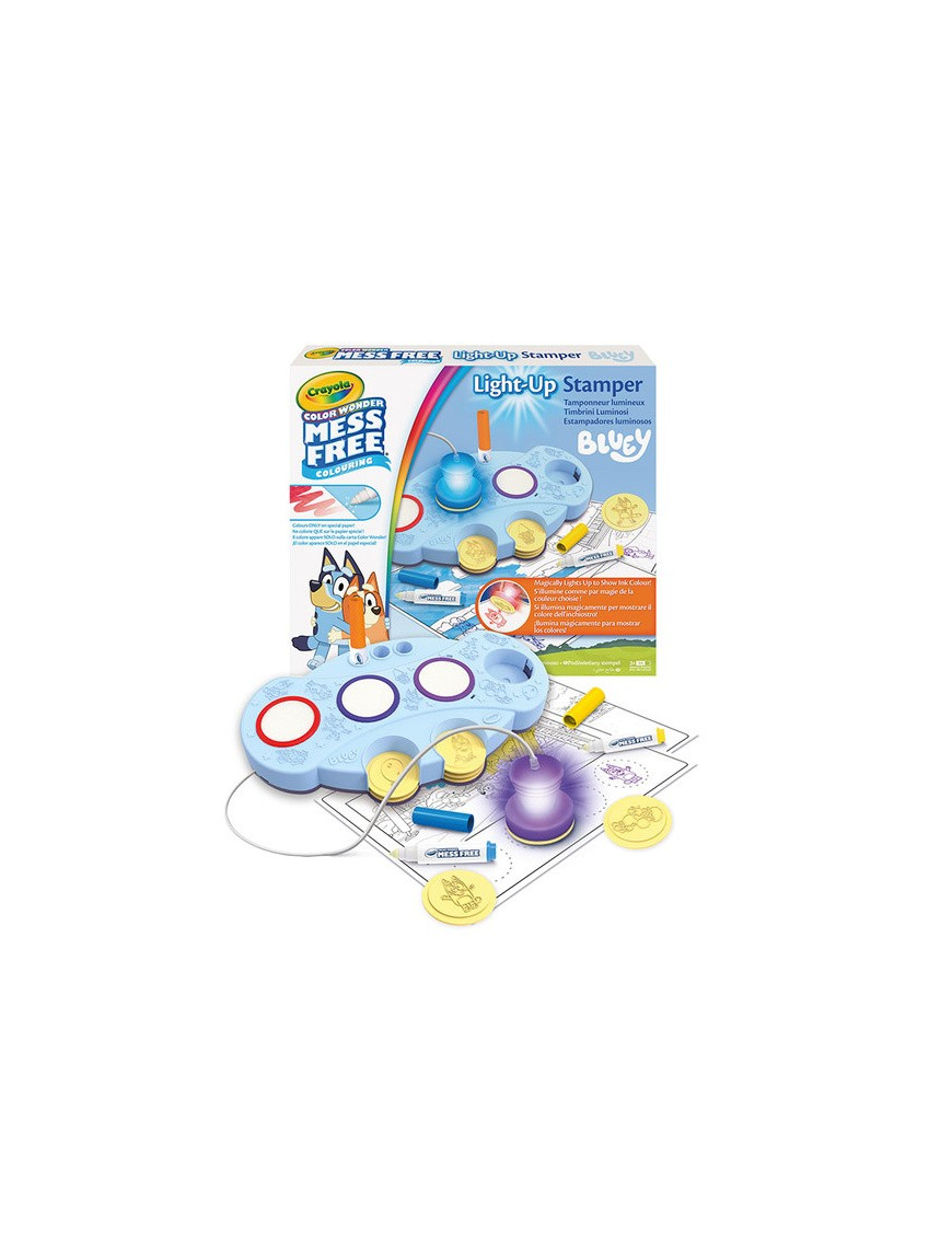 Crayola Podświetlane stemple dla dzieci niebrudzące Color Wonder Mess Free Bluey 3+ Crayola Podświetlane stemple dla dzieci niebrudzące Color Wonder Mess Free Bluey 3+
