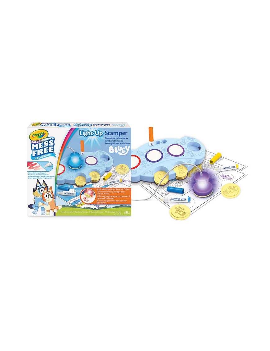 Crayola Podświetlane stemple dla dzieci niebrudzące Color Wonder Mess Free Bluey 3+ Crayola Podświetlane stemple dla dzieci niebrudzące Color Wonder Mess Free Bluey 3+