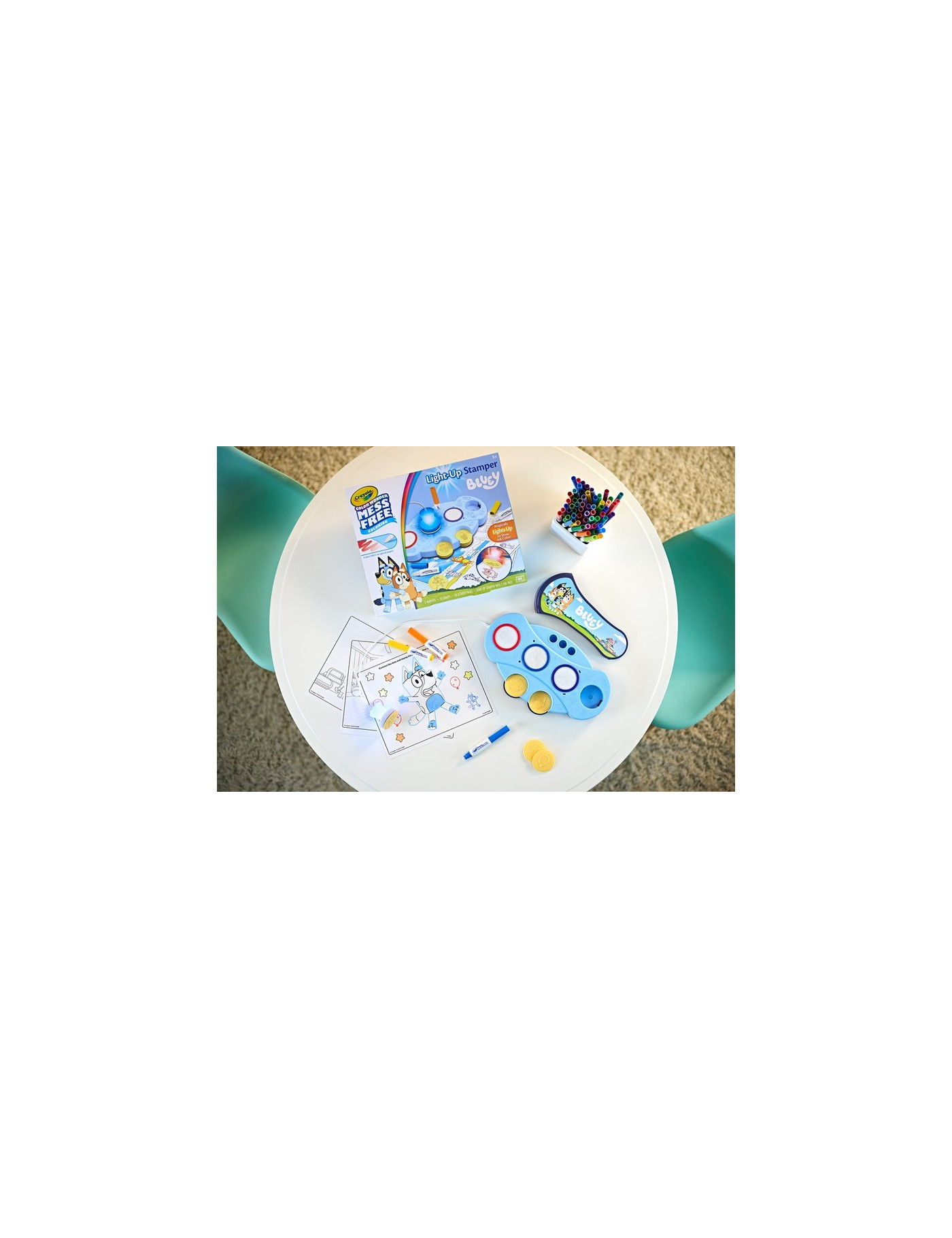 Crayola Podświetlane stemple dla dzieci niebrudzące Color Wonder Mess Free Bluey 3+ Crayola Podświetlane stemple dla dzieci niebrudzące Color Wonder Mess Free Bluey 3+