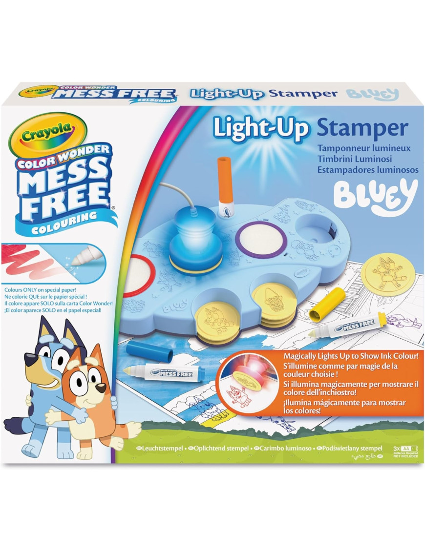 Crayola Podświetlane stemple dla dzieci niebrudzące Color Wonder Mess Free Bluey 3+ Crayola Podświetlane stemple dla dzieci niebrudzące Color Wonder Mess Free Bluey 3+
