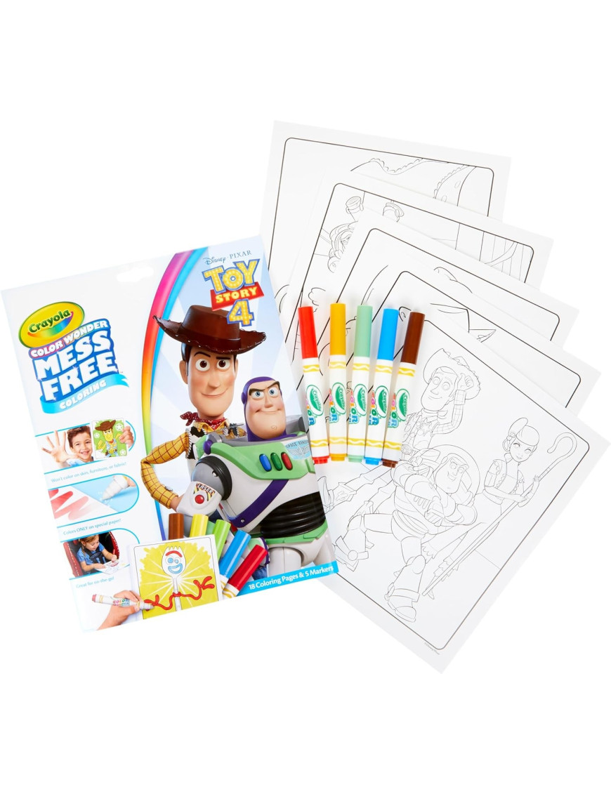 Crayola Kolorowanka dla dzieci i 4 niebrudzące magiczne flamastry Color Wonder Mess Free Toy Story 3+
