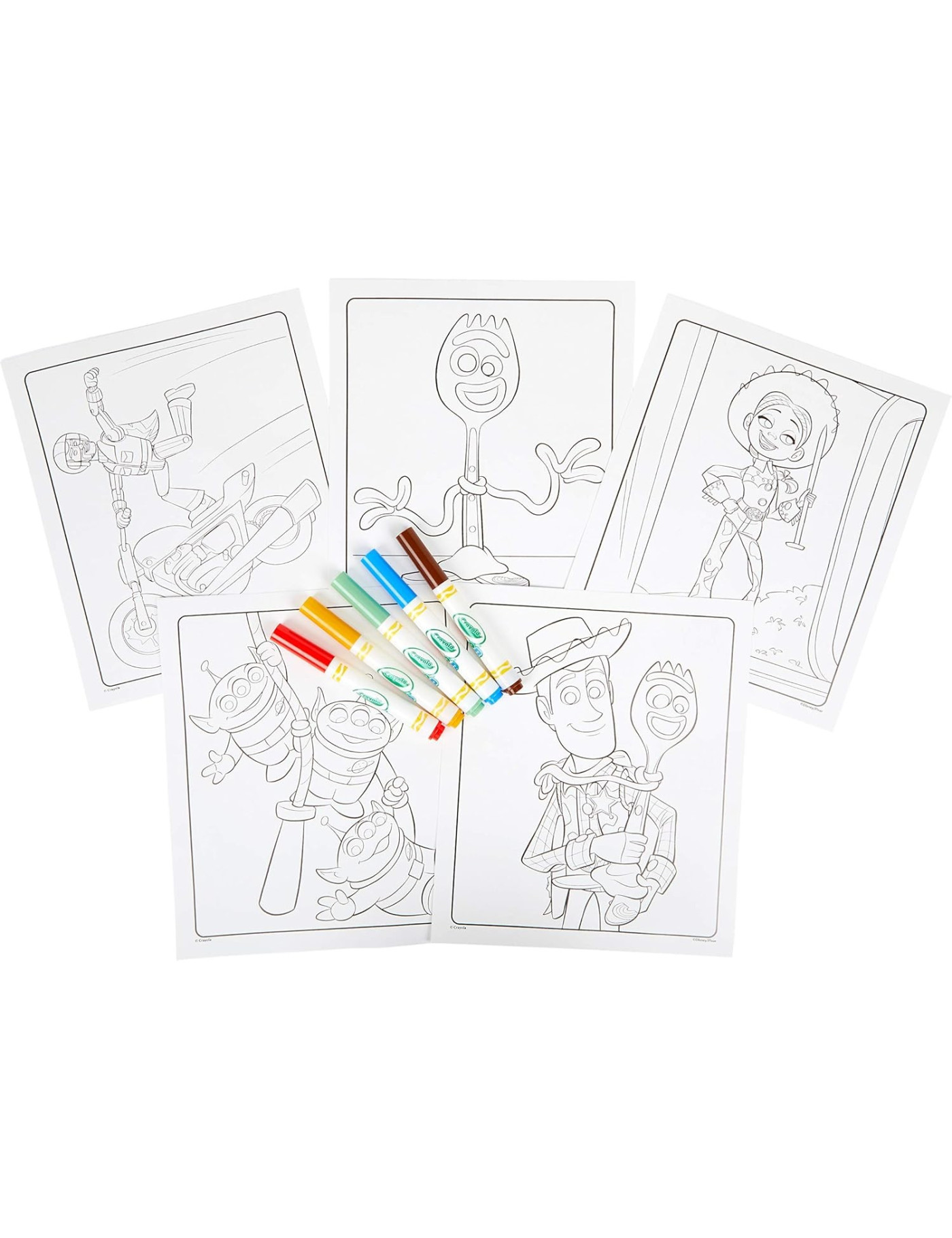 Crayola Kolorowanka dla dzieci i 4 niebrudzące magiczne flamastry Color Wonder Mess Free Toy Story 3+