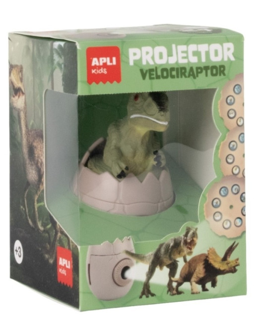 Projektor z wymiennymi dyskami Apli Kids - Dinozaur Velociraptor