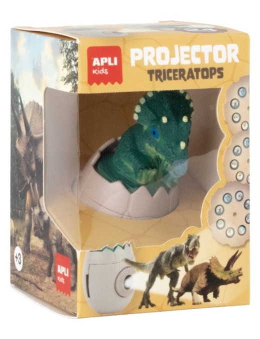 Projektor z wymiennymi dyskami Apli Kids - Dinozaur Triceratops