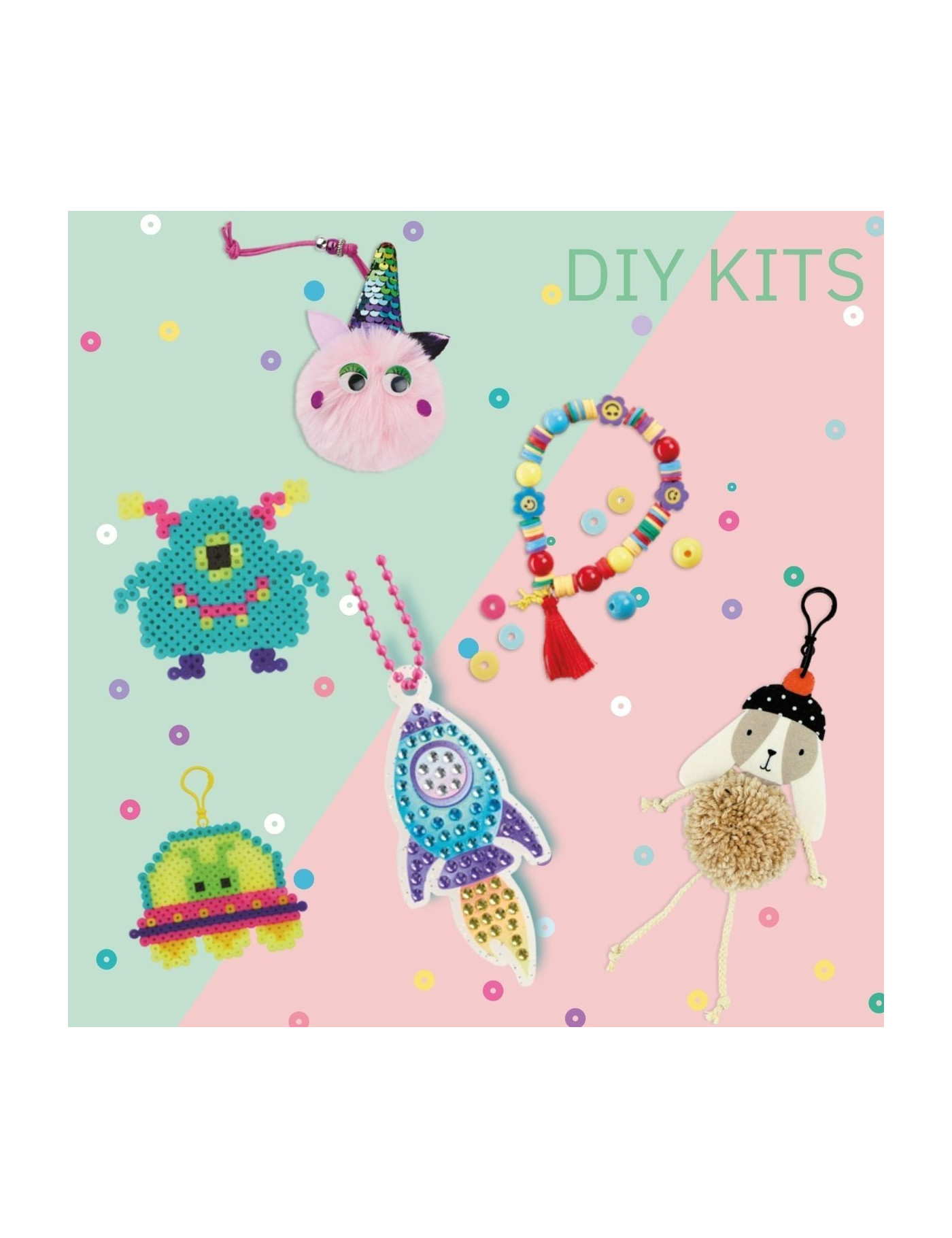Zestaw do robienia diamentowych breloczków DIY Apli Kids - Rakieta