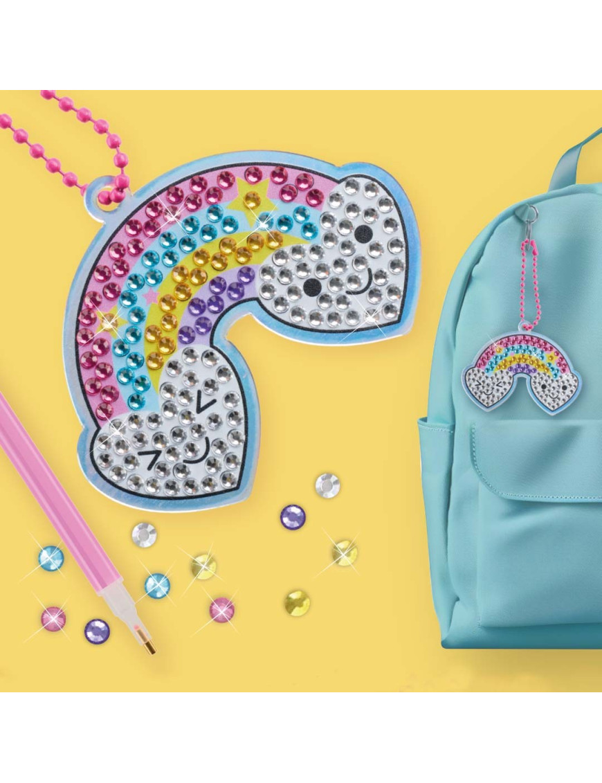 Zestaw do robienia diamentowych breloczków DIY Apli Kids - Tęcza