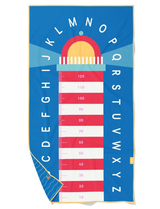 QUUT Dwustronny ręcznik plażowy PlayTowels M (140 x 70cm) Lighthouse Blue