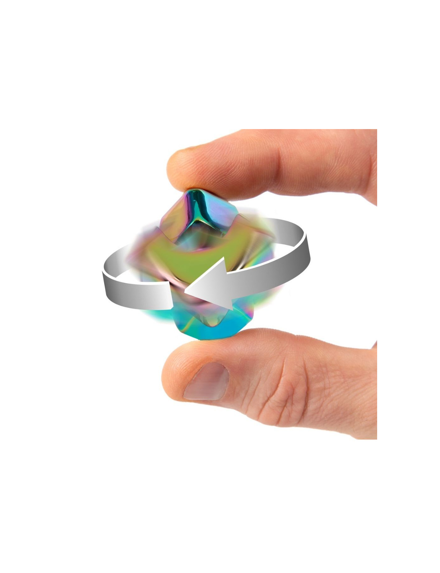 Zabawka zręcznościowa Fidget Cube Spinner bopster - wielokolorowy/metaliczny