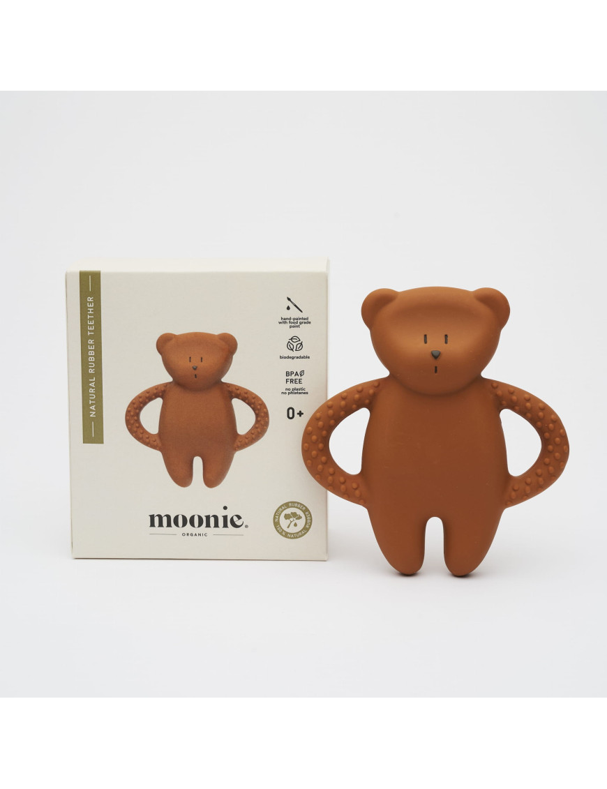 Gryzak miś z naturalnego kauczuku MOONIE CARAMEL