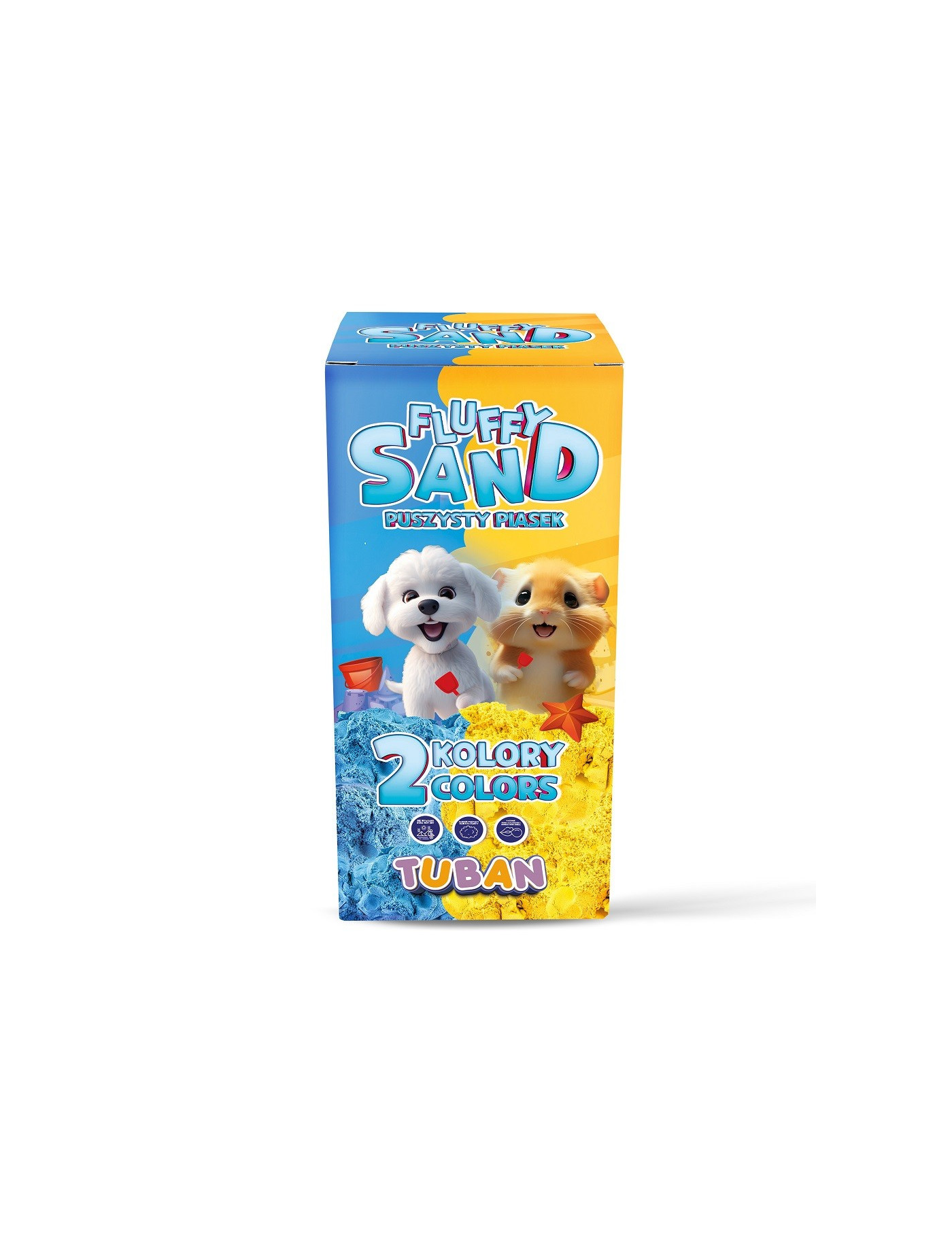 Zestaw Fluffy Sand TUBAN - Puszysty piasek niebieski i żółty