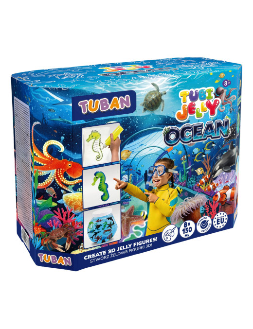 Zestaw Tubi Jelly 8 kolorów + duże akwarium - ocean