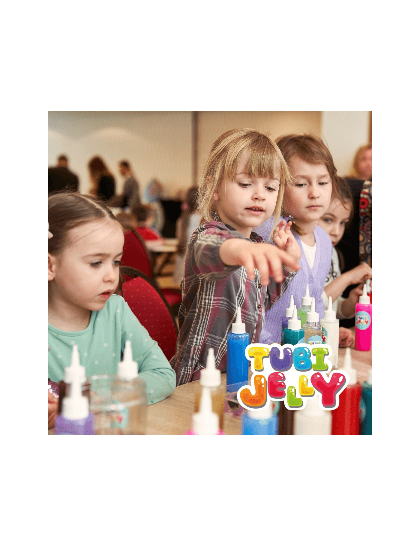 Zestaw Tubi Jelly TUBAN 6 kolorów + małe akwarium - Dinozaury Zestaw Tubi Jelly TUBAN 6 kolorów + małe akwarium - Dinozaury