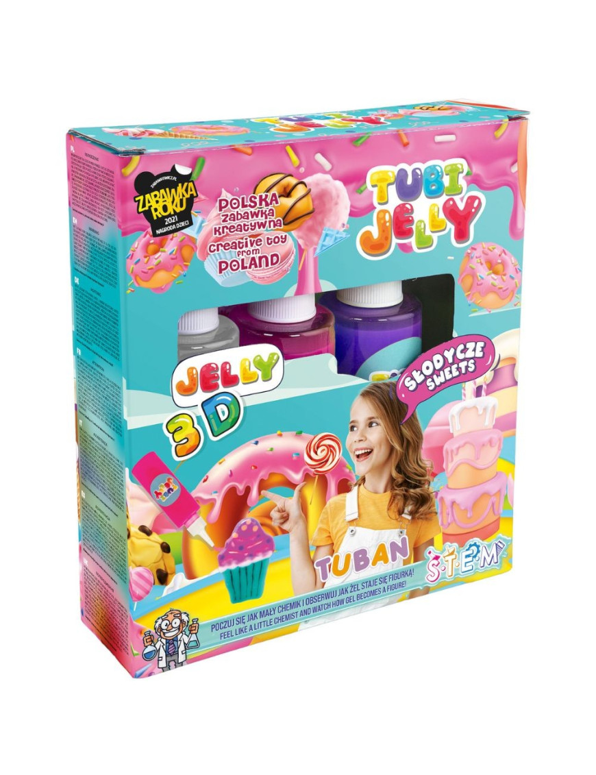 Zestaw Tubi Jelly TUBAN 3 kolory - Słodycze Zestaw Tubi Jelly TUBAN 3 kolory - Słodycze