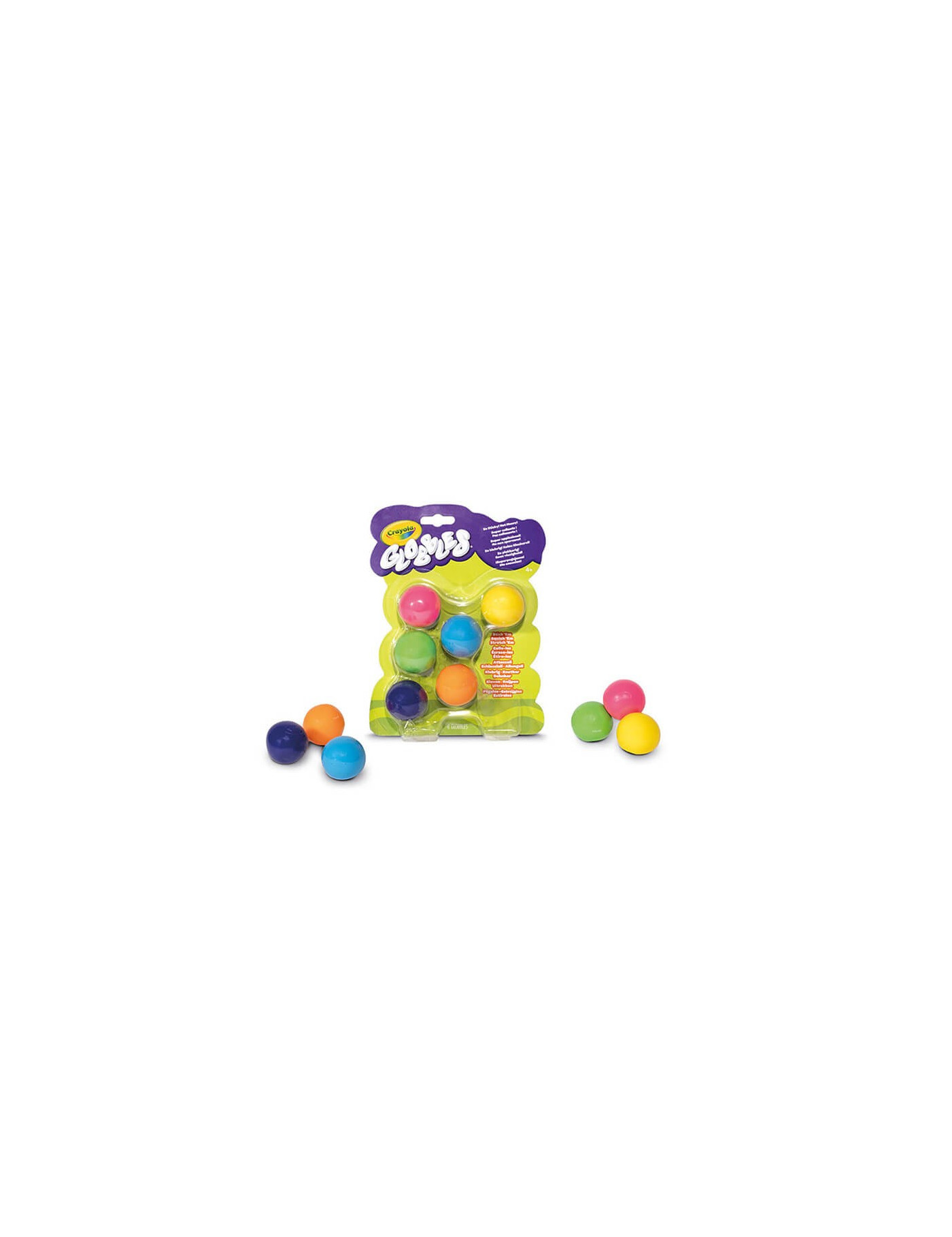Crayola Kulki gniotki antystresowe do rzucania niebrudzące Globbles 6szt. 3+ Crayola Kulki gniotki antystresowe do rzucania niebrudzące Globbles 6szt. 3+