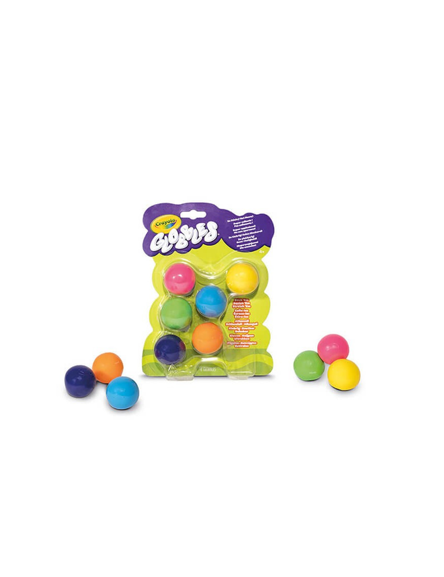 Crayola Kulki gniotki antystresowe do rzucania niebrudzące Globbles 6szt. 3+ Crayola Kulki gniotki antystresowe do rzucania niebrudzące Globbles 6szt. 3+