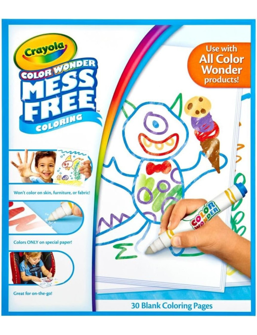 Crayola Papier do kolorowania magicznymi flamastrami Color Wonder Mess Free 3+