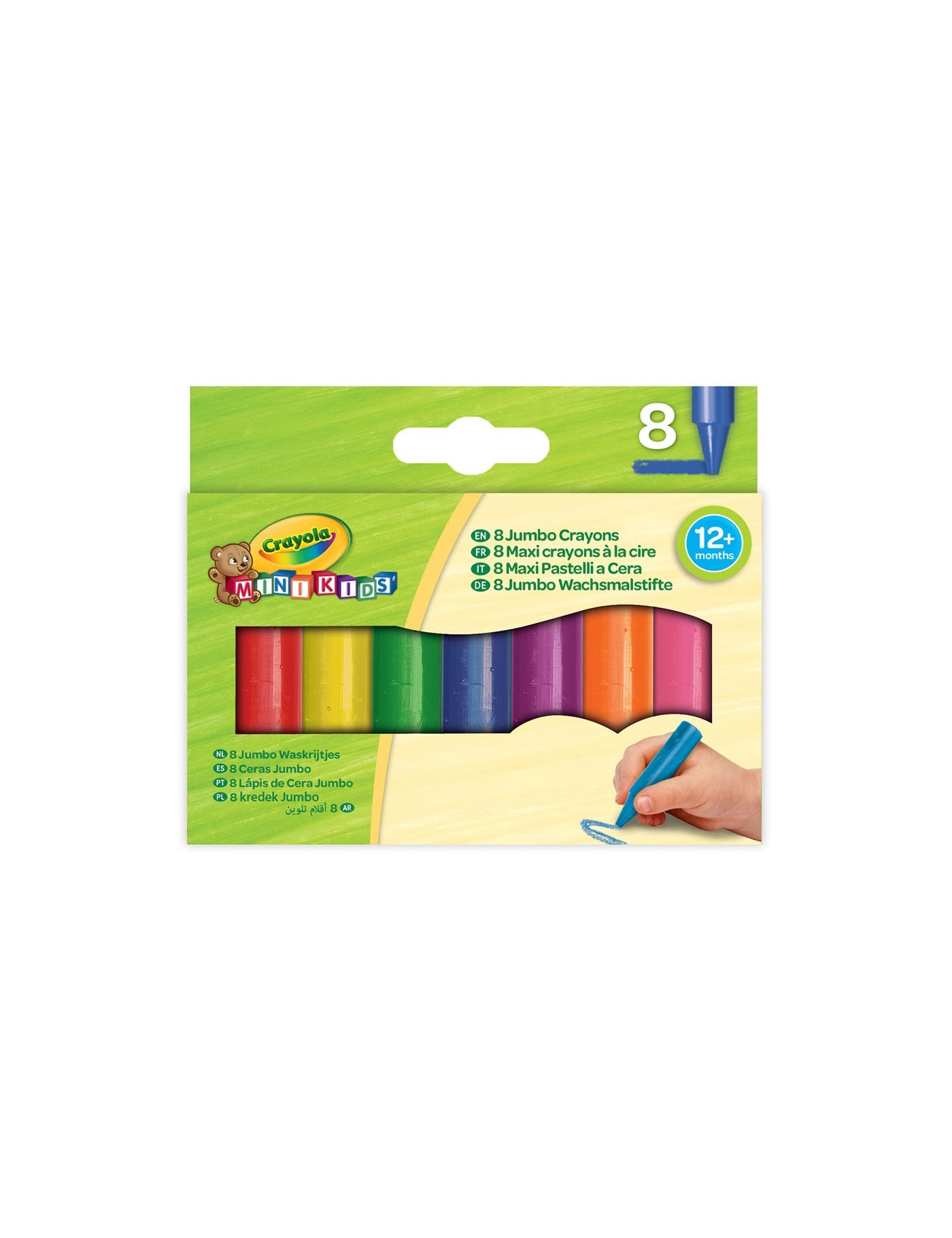 Crayola Kredki świecowe grube Jumbo Mini Kids 8szt. 12m+ Crayola Kredki świecowe grube Jumbo Mini Kids 8szt. 12m+