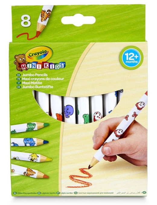 Crayola Kredki ołówkowe grube Jumbo Mini Kids 8szt. 12m+