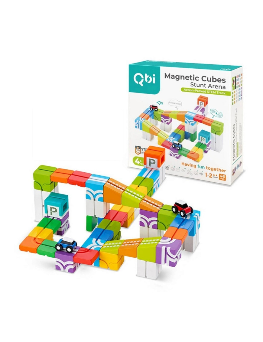 Klocki magnetyczne Qbi Stunt Arena: Action-Packed STEM Track