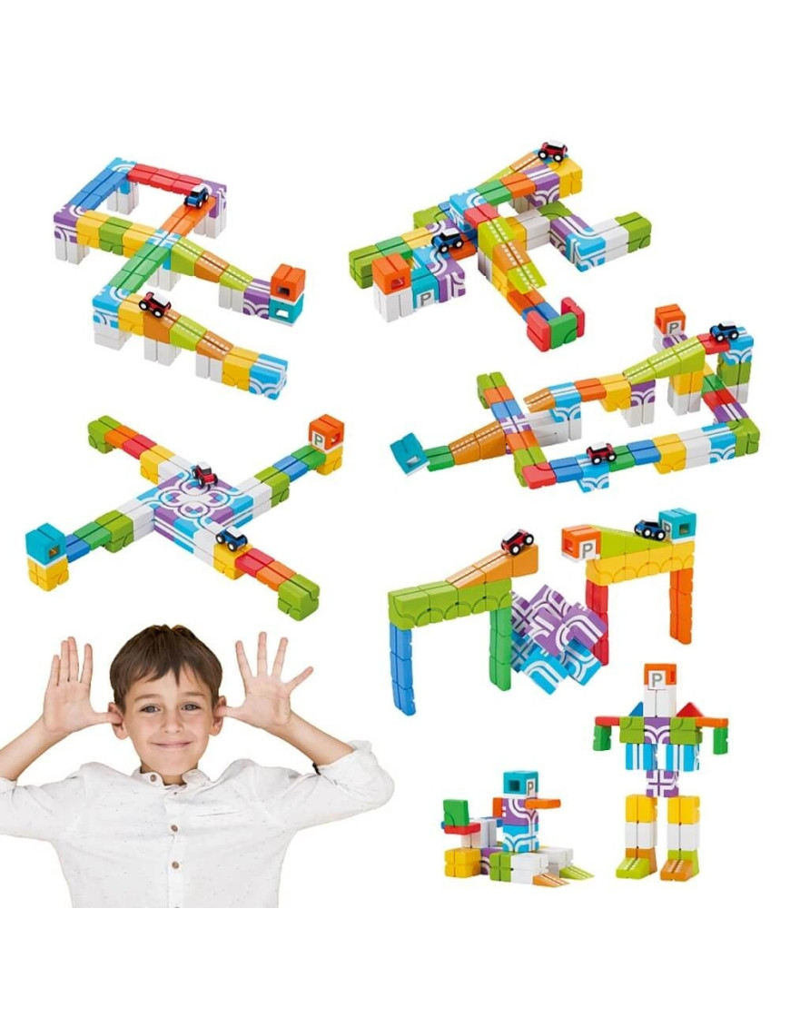 Klocki magnetyczne Qbi Stunt Arena: Action-Packed STEM Track