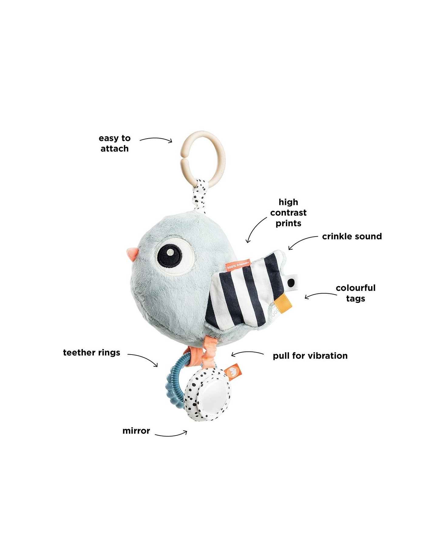 Zawieszka sensoryczna ptaszek Birdee Done By Deer