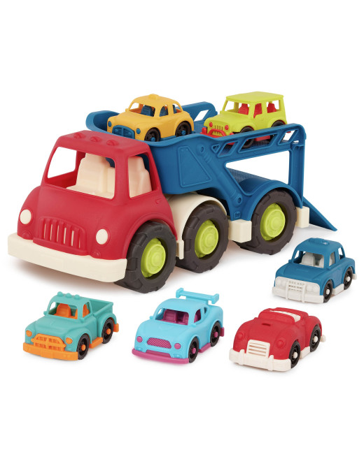Laweta z 6 autkami B. Toys - Happy Cruisers