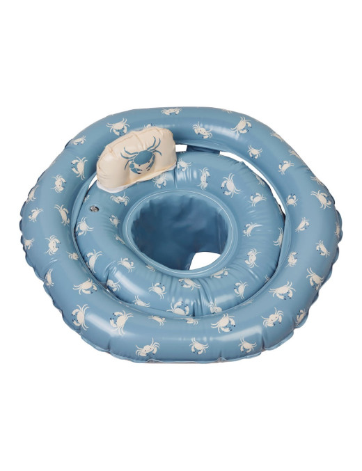 Koło do pływania Baby Blue Craby z siedziskiem Vanilla Copenhagen