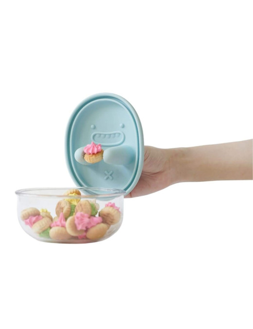 MONCHI FINGER SNACK BOWL innowacyjny pojemnik na przekąski, Powder Blue